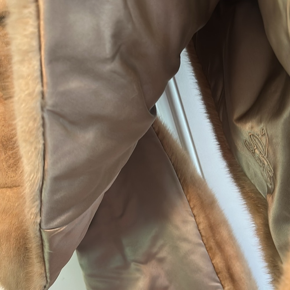 Luxurious Brown Mink Coat Shawl Wrap Vintage Kauffmans Los Angeles - Picture 8 of 9